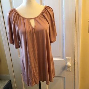 Dusty Pink key hole Shirt